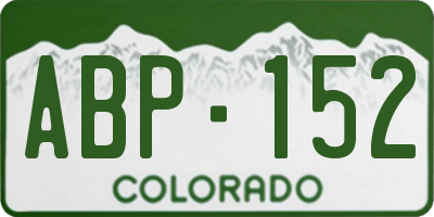 CO license plate ABP152