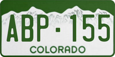 CO license plate ABP155