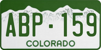 CO license plate ABP159