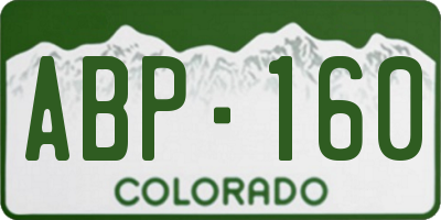 CO license plate ABP160