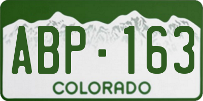 CO license plate ABP163