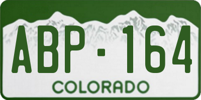 CO license plate ABP164