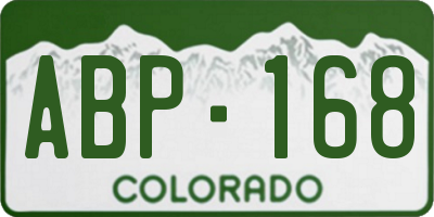 CO license plate ABP168