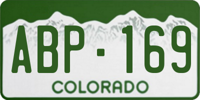 CO license plate ABP169