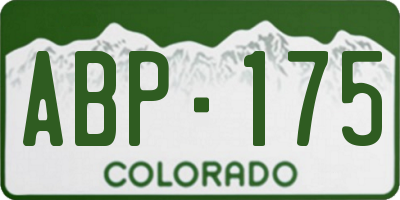 CO license plate ABP175