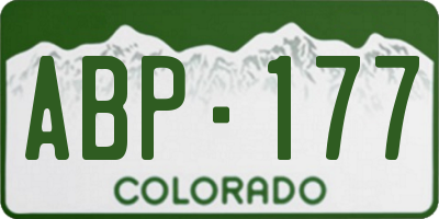 CO license plate ABP177
