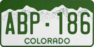 CO license plate ABP186