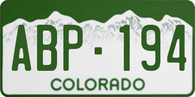 CO license plate ABP194