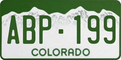CO license plate ABP199