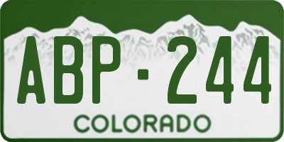 CO license plate ABP244