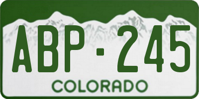 CO license plate ABP245