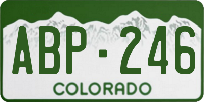 CO license plate ABP246
