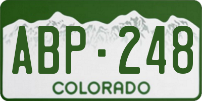 CO license plate ABP248
