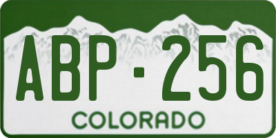CO license plate ABP256