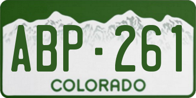CO license plate ABP261