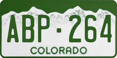 CO license plate ABP264
