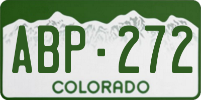 CO license plate ABP272