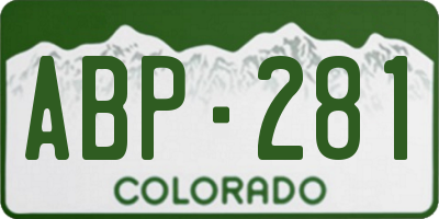 CO license plate ABP281