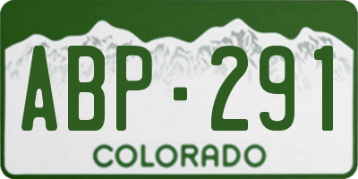 CO license plate ABP291
