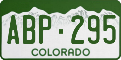 CO license plate ABP295