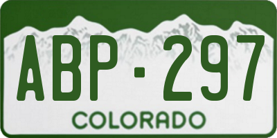 CO license plate ABP297