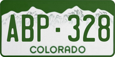 CO license plate ABP328