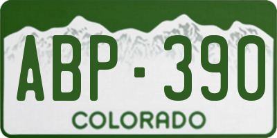 CO license plate ABP390