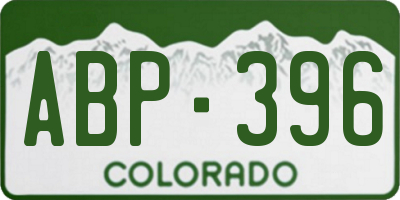 CO license plate ABP396
