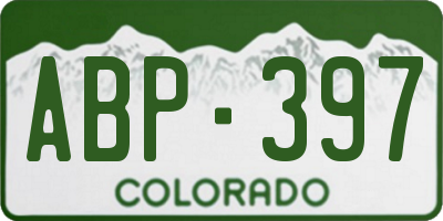 CO license plate ABP397