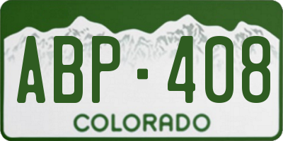 CO license plate ABP408