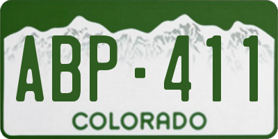 CO license plate ABP411
