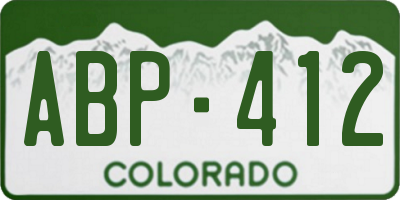 CO license plate ABP412