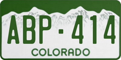CO license plate ABP414