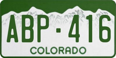 CO license plate ABP416