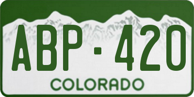 CO license plate ABP420