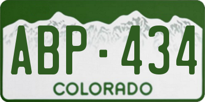 CO license plate ABP434