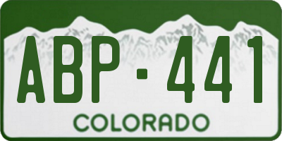 CO license plate ABP441