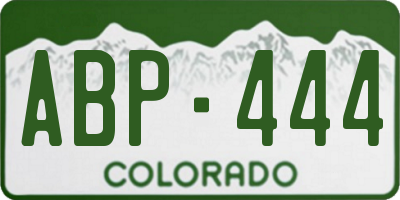 CO license plate ABP444