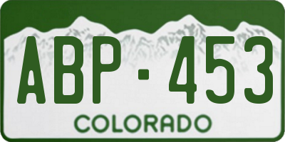 CO license plate ABP453