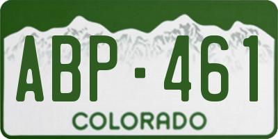 CO license plate ABP461