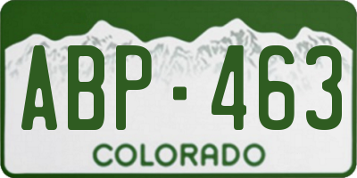 CO license plate ABP463