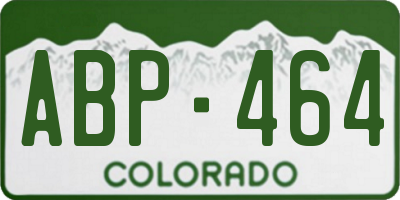 CO license plate ABP464