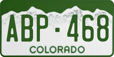 CO license plate ABP468