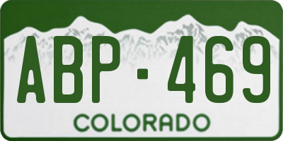 CO license plate ABP469