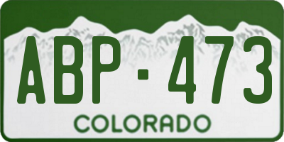 CO license plate ABP473