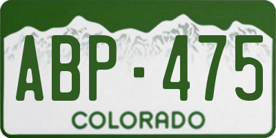 CO license plate ABP475