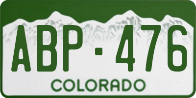 CO license plate ABP476