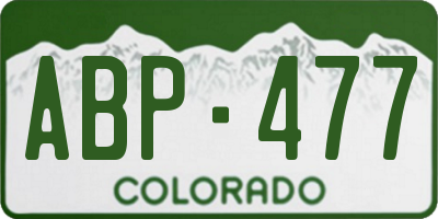 CO license plate ABP477