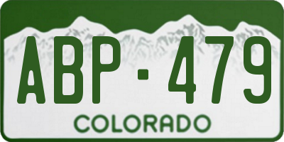 CO license plate ABP479