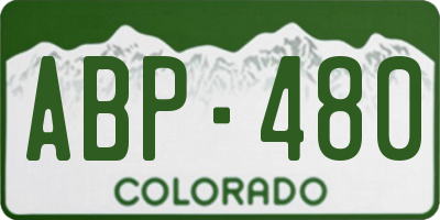 CO license plate ABP480